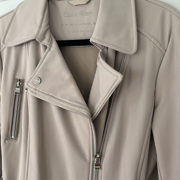 Cream Mid Length Fall Jacket - Picture 3 of 5